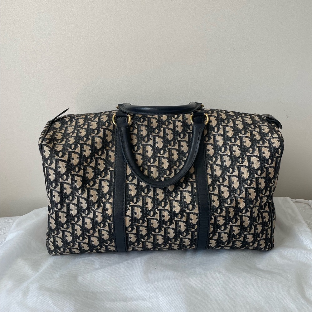 Christian Dior cloth bowling bag